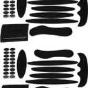 Bike Helmet Pads Padding Kit Universal Bicycle Replacement Foam Pads Padding Cushions Mats Set for Bike Cycling Motorcycle Helmet (Set of 2 Black)