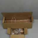 Wood Curtain Rods for Windows 48 to 84 Inch, 1'' Adjustable Decorative Drapery Rods with Imitation Wood Grain Leaf Pattern Finials, Boho Heavy Duty Window Curtain Rods Set 36''-88''