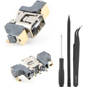 for Nintendo 3DS/3DS XL/3DS LL Charging Port Replacement for Nintendo 3DS Dock Connector USB Type C Charge Power Socket Jack Port Console Accessories (with Repair Tools)