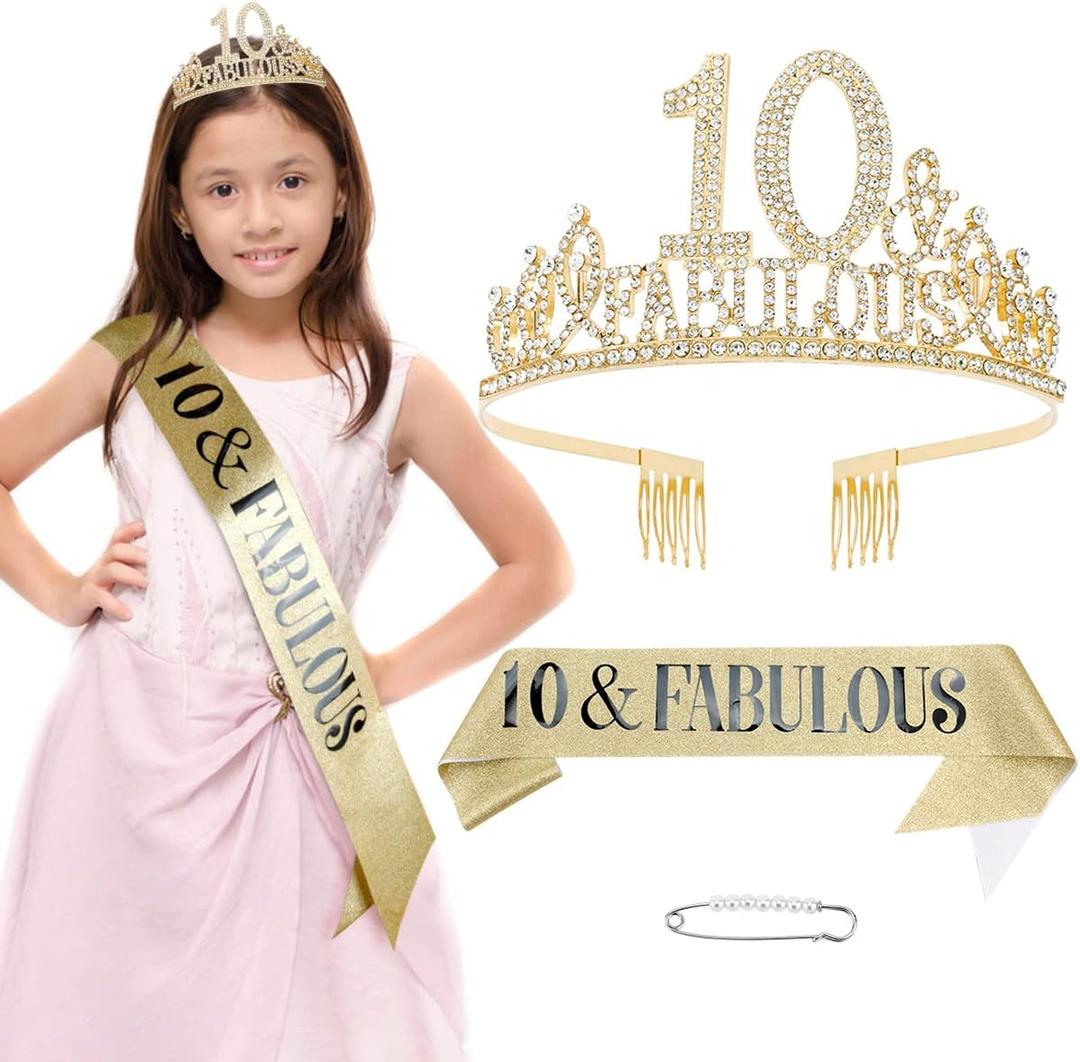 10th Birthday Sash and Crown