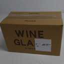 Glasses Set of 8, 12oz Clear Red/White, Long Stem Glasses for Party, Wedding and Home