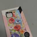 FUNMIKO Case for iPhone 14 Plus - Wireless Charging & Military-Grade Protection - Wildflower Design for Women Girls, Non-Slip Matte Cover Shock-Absorbing Corners - Abstract Flowers