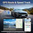 4K Dash Cam Front and Rear Inside, 3 Channel Car Dash Camera with Built-in GPS & 64GB SD Card, 5.8GHz WiFi, Night Vision, G-Sensor, Loop Recording, 3.39 Inch Screen, 24H Parking Monitor