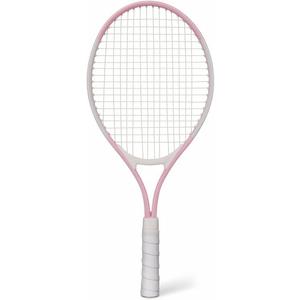 Junior Tennis Racquet Lightweight Aluminum Tennis Racquet Beginner-Friendly Athletic Gear for Children, Beginners, Indoor Training Backyard Pink White Handle-net Bag