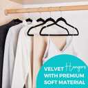 HOUSE DAY Premium Velvet Hangers 50 Pack Black, Non-Slip Flocked Felt Hangers, Sturdy Clothes Hangers with 360 Rotatable Hook, Heavy Duty Coat Hanger, Durable Slim Hanger for Closet Space Saving
