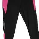 Stelle Women's Yoga Pants with Pockets High Waisted Capri Leggings Tummy Control Workout Cycling Pants L Grey and Pink