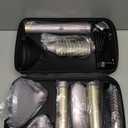 Hair Dryer Brush 8-in-1 Dual Voltage Hot Air Styler  Fast-Drying 110,000 RPM Ionic Blow Dryer with Straightener & Curler Attachments, Frizz-Free Volumizing Styler with Protective Hard Case-Purple