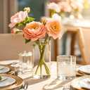 12pcs Clear Glass Cylinder Flower Vases for Centerpieces, 6 Inch Clear Flower Vases for Wedding Decorations and Indoor Home Decor, Hurricane Candle Holder Wedding Vintage Decorations