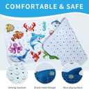 Baby Bath Mat for Tub Non Slip Kids Bathtub Mat Extra Long 40X16 Inch Toddler Bath Tub Shower Mat Anti Slip with Suction Cups & Drain Holes, Machine Washable (Ocean Animals)