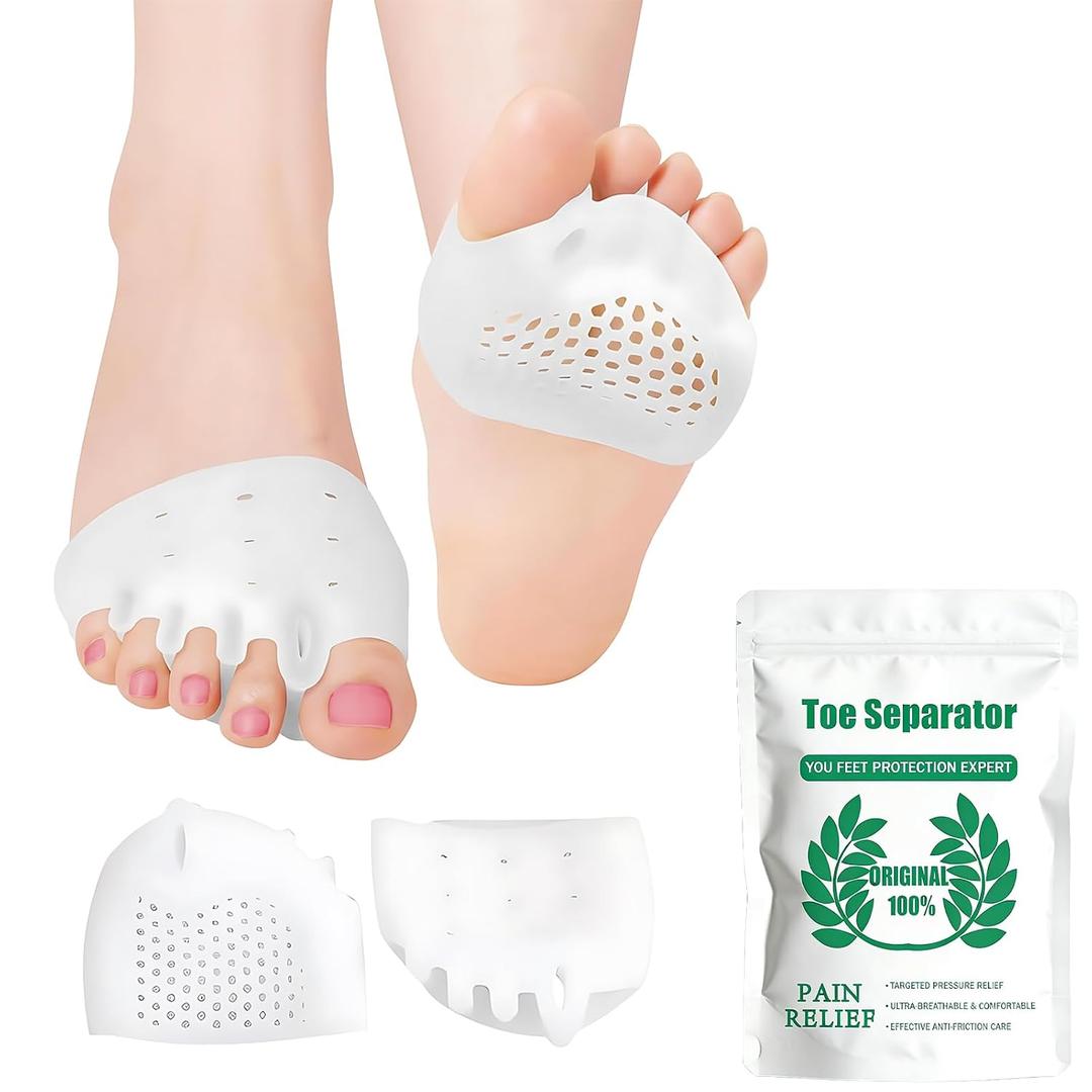 Bunion Corrector For Women Nighttime, Silicone Toe Separator for Overlapping Toes, Foot Support & Comfort, Bunion & Hammer Toe Aid, Breathable & Skin-Friendly, for Women & Men