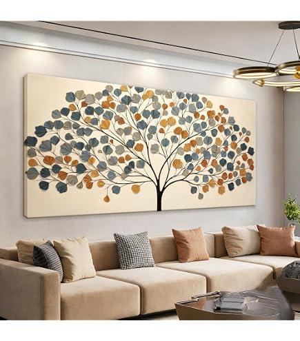 Abstract Colorful Feather Wall Art Decor 20"x40 