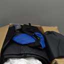 Blue Car Seat Covers,Breathable and Waterproof Seat Cover Full Set,PU Premium Universal Fit Automotive Airbag Compatible for Cars Sedans SUVs Vans and Trucks(Full Seat,Black+Blue,N1)