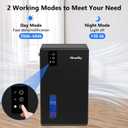 NineSky Dehumidifiers for Home, 1000 Sq.Ft Dehumidifier with 95oz Water Tank, Quiet Dehumidifier for Basement Bathroom Bedroom with 7-Color Ambient Light & Auto Shut Off, Black