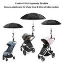 Stroller Sunshade Compatible with Uppababy, Clip On Umbrella for Stroller with Adjustable Clamp, UPF 50+ UV Protection for Baby Strollers, Pushchairs, Beach Chairs for Sun & Rain Protection