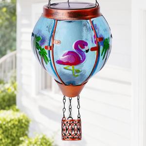 Flamingo Solar Hot Air Balloon Lantern, Outdoor Decor with Flame Lights Waterproof, Hanging Lights for Garden Yard Lawn Patio, Unique Gifts for Women Mom Grandma Gardener for Mother'Day Flamingo Solar Hot Air Balloon Lantern, Outdoor Decor with Flame Lights Waterproof, Hanging Lights for Garden Yard Lawn Patio, Unique Gifts for Women Mom Grandma Gardener for Mother'Day