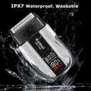KEMEI T402 Professional Foil Shavers for Men, IPX7 Waterproof Electric Razor for Men with LED Display, Double Electric Shaver with 3 Adjustable Speeds & UV Cover