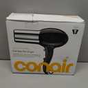 Conair Hair Dryer, 1875W Full-Size Hair Dryer with Ionic Conditioning, Blow Dryer, Tourmaline Ceramic Technology for Quick Drying, Black/Chrome