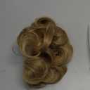 Claw Clip Messy Bun Hair Piece for Women - Wavy Curly Chignon Ponytail Hairpieces, Tousled Updo Extensions Scrunchie for Daily Use, Ash Blonde (1 Count)