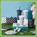 Hollowfly 122-piece Volleyball Party Favor Set Includes Cups with Straws, Mini Stress Balls Keychains, Slap Bracelets, Hair Ties, Stickers, a Makeup Bag, and More for Birthday Parties