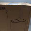 SONGMICS Trash Can, 2 x 8 Gallon (2 x 30 L) Garbage Can for Kitchen, with 15 Trash Bags, 2 Compartments, Plastic Inner Buckets and Hinged Lids, Airtight, Silver and Black ULTB60NL