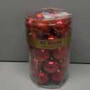 KI Store Red Christmas Balls 34pcs 2.36-Inch Christmas Tree Decoration Ornaments for Xmas Tree Holiday Wreath Garland Decor Ornaments Hooks Included