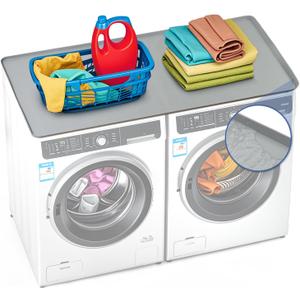 Washer and Dryer Covers for the Top, 51.2" x 25.6" Washer Dryer Countertop, Large Non-slip Waterproof Washer Dryer Top Protector, Dust-Proof Washer and Dryer Topper for Laundry & Kitchen