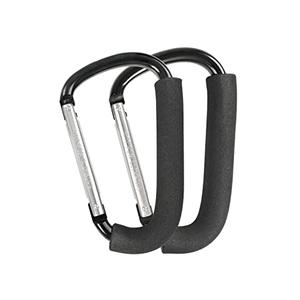 Stroller Hooks, 6.3" Large Stroller Clip, 2 Pack Stroller Hooks for Hanging Bags and Shopping, Stroller Accessories for Mommy, Large Carabiner