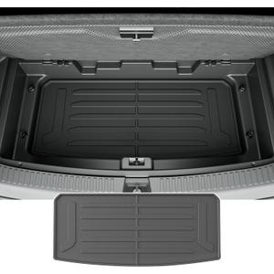 powoq Cargo Mat Compatible with 2024-2026 Chevy Traverse Trunk Mat TPE Lower Trunk Liner Rear Storage Cargo Liner Replacement for 2024 2025 2026 Chevy Traverse Accessories