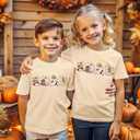 SOFEON Halloween Shirts for Kids Girls Boys Ghost Reading Books Shirt Spooky Season T-Shirt Cute Ghost Graphic Tees Tops (7-8 Years)