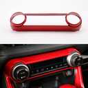 LEXLEY Red Style Air Conditioning Knob Climate Control Module Panel Center Console CD Panel Cover Trim For Toyota RAV4 2019 2020 2021 2022 2023 2024 2025