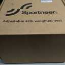 Sportneer Adjustable Weighted Vest Weights: 42 lbs Washable Weight Vest for Walking 16 In 1 Fast Adjust Rucking Vest for Women and Men Home Gym Running Jogging Strength Training Vests