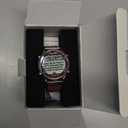 Women Pedometer Watch for Walking Steps and Miles-Step Counter for Calories,30M Waterproof-EL Backlight-Countdown-Stopwatch-No App Step Tracker for Adults Seniors (Red)