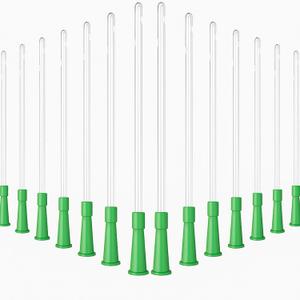 Nuanchu 200 PVC Replacement Tubings Supplies Tubes Kit Clear Replacements Hose with Flexible Rounded End for Smooth Insert (14 FR)