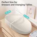 YENING Wipeable Changing Pad for Dresser Waterproof Leather Baby Diaper Changing Pads Washable Nursery Change Mat Beige