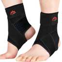 2 Packs Adjustable Ankle Brace for Sprained Ankle- Stabilizes Joints, Prevents Sprains, Breathable Neoprene Ankle Support Brace with Strong Stability Great for Basketball, Running & Daily Wear
