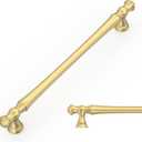 Amerdeco 10 Pack Brushed Gold Cabinet Pulls 7.5 Inch(192mm) Hole Center Cabinet Hardware Kitchen Handles for Bathroom Drawer Pulls ZH0014