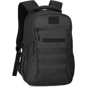 CREATOR Military Tactical Backpack for Men Mini Daypack Small Tactical Assault Bag for Hunting Camping Trekking (Black-15l)