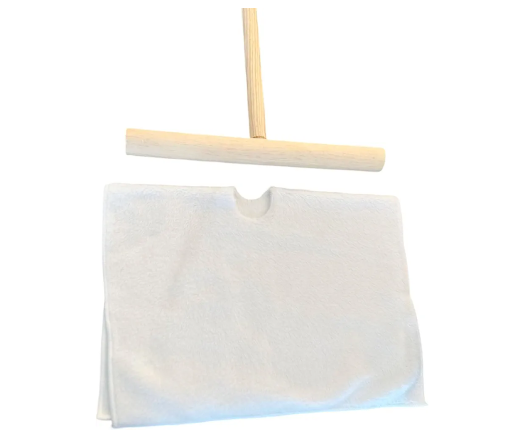 Cuban Wood Mop | T Stick with Magic Microfiber Reusable Cloth, Cuban Style Mop. Mops Floor Cleaning | trapeador de microfibra para piso