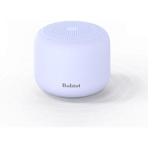 Bobtot Portable Bluetooth Speakers with Strap Easy to Carry, Wireless IPX5 Waterproof Mini Speaker with Loud Stereo Sound, 20 Hours Playtime, Rechargeable Battery, Built-in Microphone, Purple