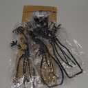 Pigort 3 Pieces Metal Flowers Wall Arts - Rustic Farmhouse Decor Black Minimalist Flower Wall Decors for Living room Bathroom Bedroom Dining Room - Housewarming Gifts(Black, Vase-C)