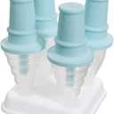 Diy Ice Cream Cone Mold Silicone Maker Kitchen Supplies Ice Cube Tray for Homemade Lollies and Treats 6-Cavity 6.3X4.9X4.9 Inch