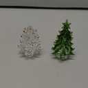 QFkris 2 Pack Crystal Christmas Tree Figurine Collection 2.4" Dreams Ornament for Christmas Tree Home Decoration Collection Rainbow Refraction (Green and Clear)