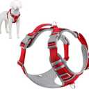 Plutus Pet No Pull Dog Harness, Release at Neck, Reflective Adjustable Dog Vest Harness, Easy Control Handle for Walking, for Small Medium Large Dogs, Red, M