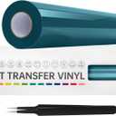 VinylRus Heat Transfer Vinyl-12 x 20ft Dark Green Iron on Vinyl Roll for Shirts, HTV Vinyl for Silhouette Cameo,Easy to Cut & Weed