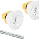 Prime-Line E 28316 Mortise Style Fluted Glass Door Knobs - Perfect for Replacing Broken Antique Lock Sets on Interior Doors, Features 2 In. Outside Diameter Knobs, Brass Plated (Single Pack)
