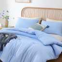 2 x ROSGONIA Twin/Twin XL Comforter for College Girls Boys Light Blue,1 Comforter & 1 Pillowcase,Lightweight Twin Bedding Sets Kids Comforter Dorm Bedding