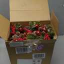 Christmas Candle Rings - Set of 12 Artificial Red Berries and Pinecones Candle Rings 10 Inch Xmas Candle Wreaths for Christmas Thanksgiving Kitchen Window Table Centerpieces