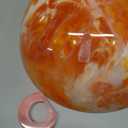 Folkulture Fruit Bowl for Kitchen Counter, 9" Resin Decorative Bowl, Centerpiece Table Decorations, Fruit Basket for Coffee Table Dcor, Kitchen Counter Dcor, Pedestal Bowl (9" X 5", Orange Burst & Pink)