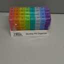 Month Pill Box Organizer - 4 Times-a-Day Morning-Noon-Evening-Night - Large 32 Daily Pill Cases with Compartments for Vitamins, Supplements, Medication -Travel Monthly Pill Organizer, Rainbow