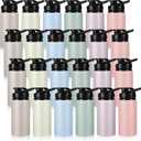 Domensi 24 Pack Aluminum Water Bottle Bulk Reusable Water Bottle, Lightweight Easy Carry Leakproof with Snap Lid Travel Bottles, for Gym Outdoor Sports Cycling Camping Fishing (17oz,Morandi Colors)